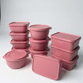 Kit 12 Potes Plástico 1 Litro com Tampa Hermética, Multiuso Cozinha, Marmita e Armazenamento de Alimentos