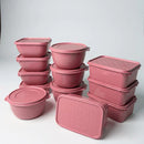 Kit 12 Potes Plástico 1 Litro com Tampa Hermética, Multiuso Cozinha, Marmita e Armazenamento de Alimentos